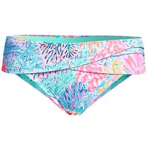 Lilly Pulitzer 2 SPLASH DANCE LAGOON SARONG HIPSTER Swimsuit Twist Bottom